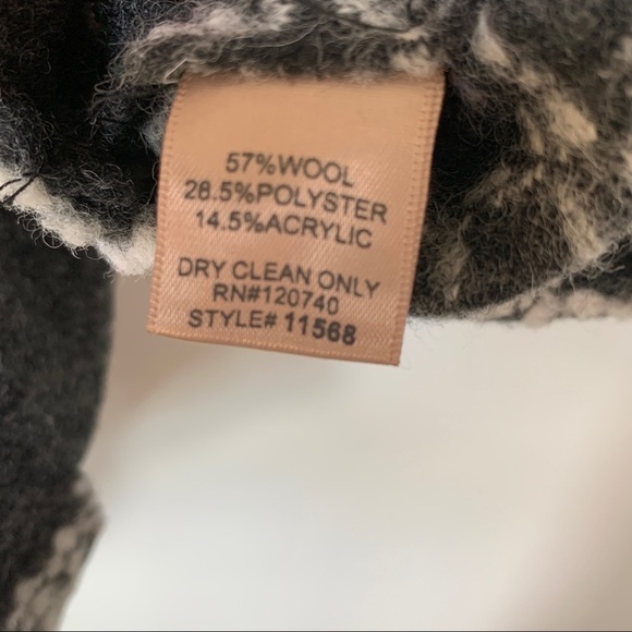 Mystree Wool Blend Snap Front Jacket Size M/L - Picture 5 of 8